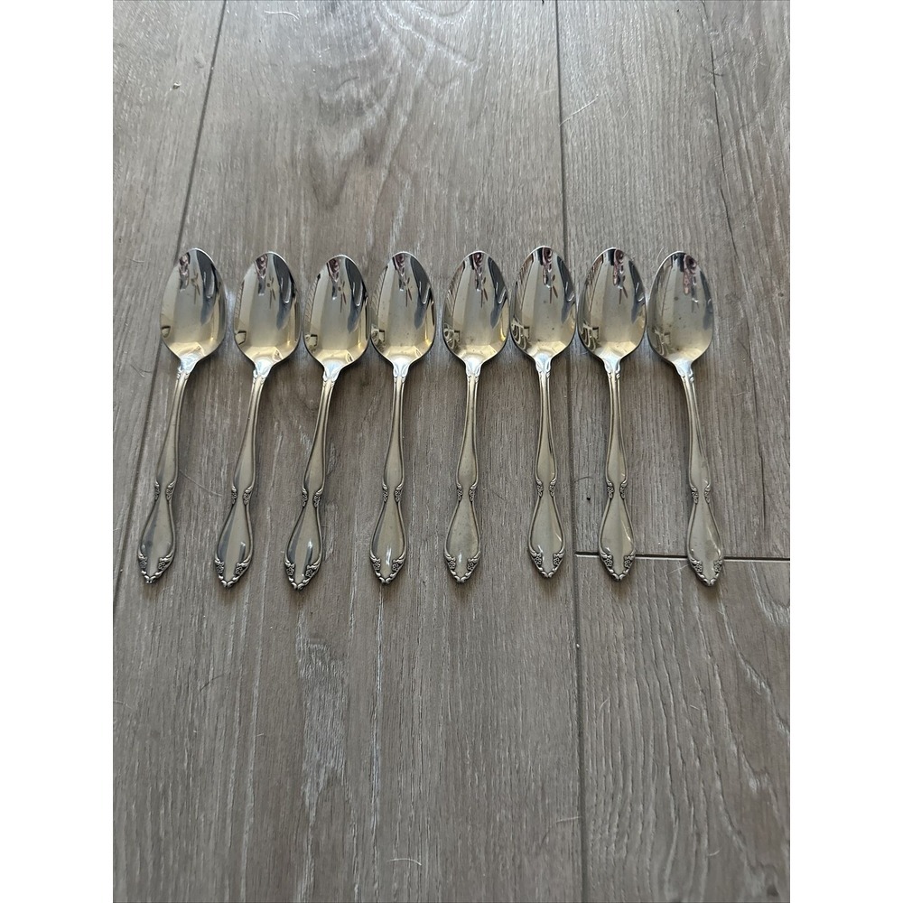 8 Oneida‎ Ltd USA BERKELEY SQUARE Stainless Flatware Teaspoons 6"